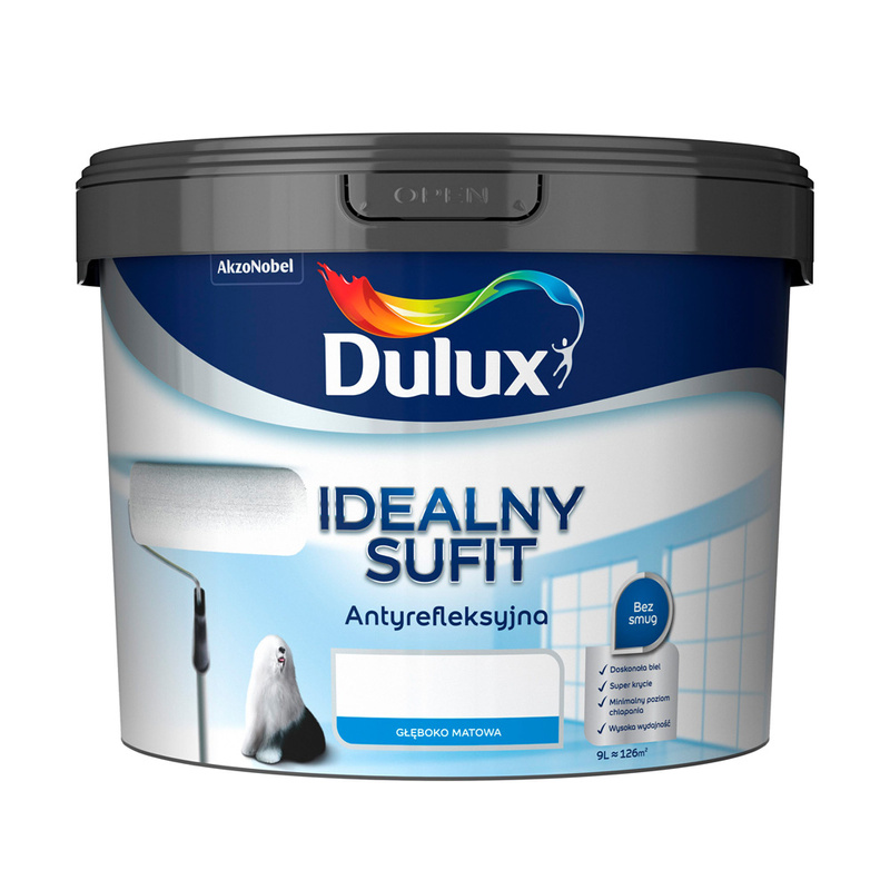 Farba Do Cian I Sufit W Lateksowa Idealny Sufit Bia A Mat L Dulux