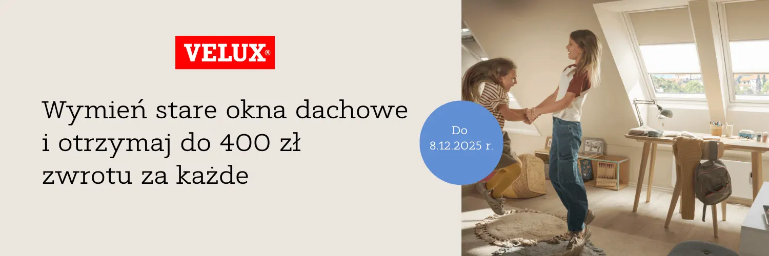 baner - VELUX - do 400zł zwrotu za okno