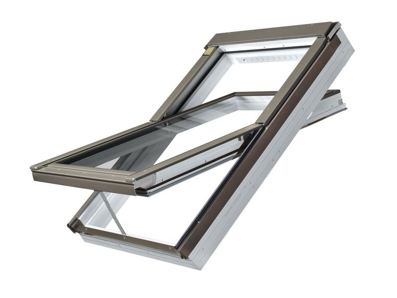 Okno dachowe Fakro PTP-V U4 RAL 7022 ZW 55x98 3-szybowe