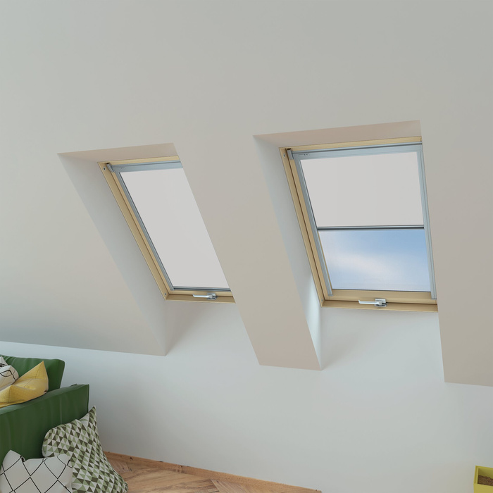 Roleta wewnętrzna do okna dachowego Fakro ARP Z-W/254 55x118 rozpraszająca elektryczna