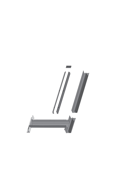 Kołnierz do okna dachowego Fakro KXN-5 RAL 7022 78x118 kombi blokowy po pokryć falistych