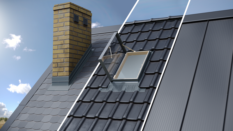 Wyłaz dachowy ROOFLITE+ Fenstro K300U 45x73 z ogranicznikiem i kołnierzem paroprzepuszczalnym