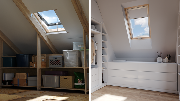 Wyłaz dachowy ROOFLITE+ Fenstro K300 45x73 z ogranicznikiem
