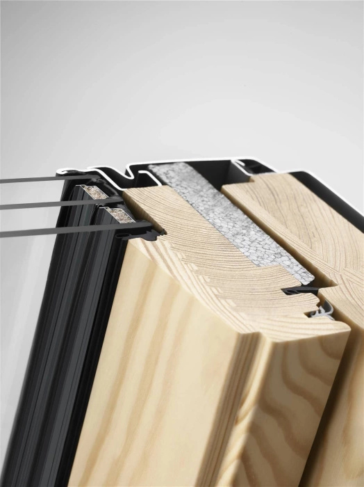 Okno dachowe Velux GLL CK04 1064B RAL 7043 55x98 3-szybowe drewniane