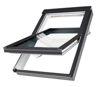 Okno dachowe Fakro PTP-V U4 RAL 7016 114x118 3-szybowe PVC