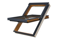 Okno dachowe Fakro PTP-V/GO U4 RAL 7016 78x78 3-szybowe PVC