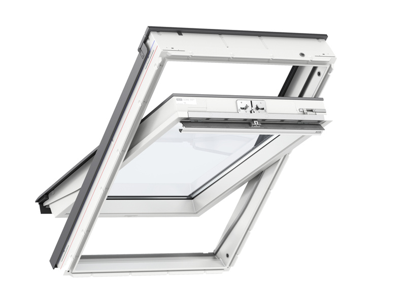 Okno dachowe Velux GGU CK04 0066 RAL 7043  55x98 3-szybowe drewniano-poliuretanowe