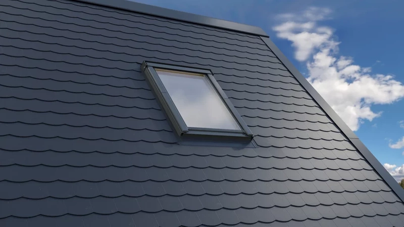 Kołnierz do okna dachowego ROOFLITE+ LSX C4A RAL 7043 55x98 do pokryć płaskich