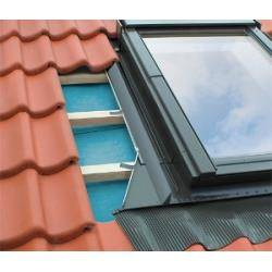 Kołnierz do okna dachowego Fakro KDN RAL 7022 114x118 kombi pionowe do pokryć falistych