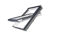 Okno dachowe Fakro PTP-V U41 ABMX RAL 7016 78x118 3-szybowe PVC