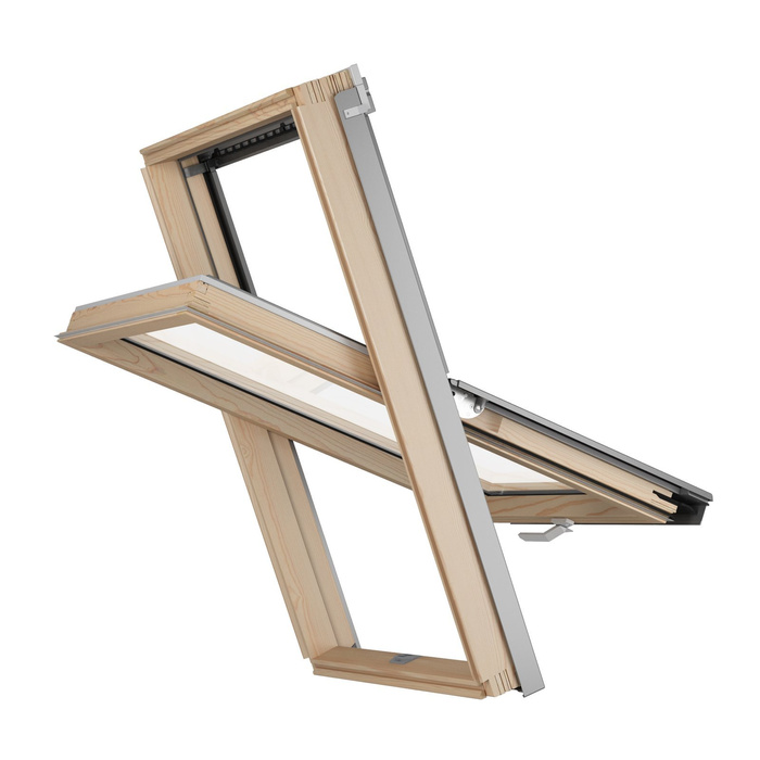 Okno dachowe MAGNETIC NEO AAY F6A B900 RAL 7043 66x118 2-szybowe drewniane