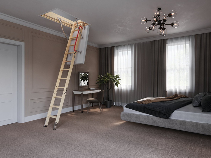 Schody strychowe Fakro LWT 70x120x280 drewniane