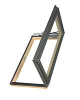 Okno dachowe wyłazowe Fakro FWP U5 RAL 7022 66x78 3-szybowe drewniane