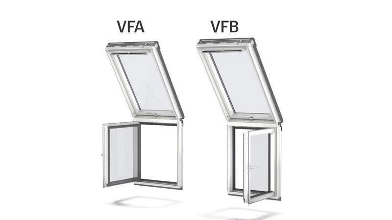 Okno dachowe kolankowe VELUX VFA MK38 2068 78x137 3-szybowe drewniane