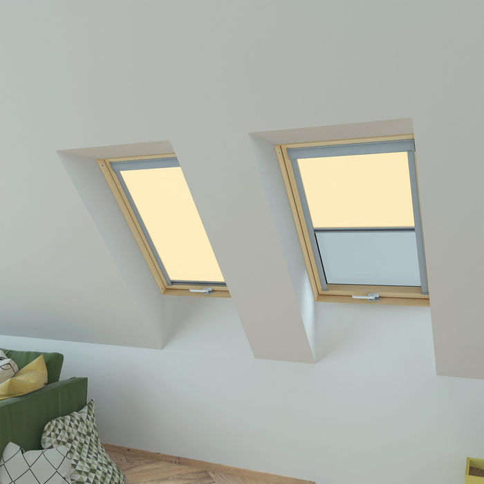 Roleta wewnętrzna do okna dachowego Fakro ARP/203 94x140 rozpraszająca manualna