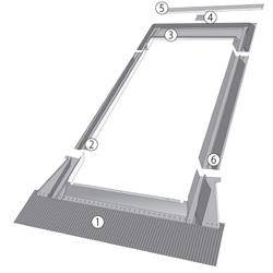 Kołnierz do okna dachowego Fakro KDN RAL 7022 114x118 kombi pionowe do pokryć falistych