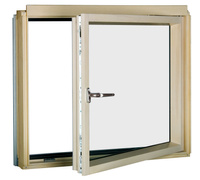 Okno kolankowe Fakro BDR P5 RAL 7022 94x95 3-szybowe drewniane