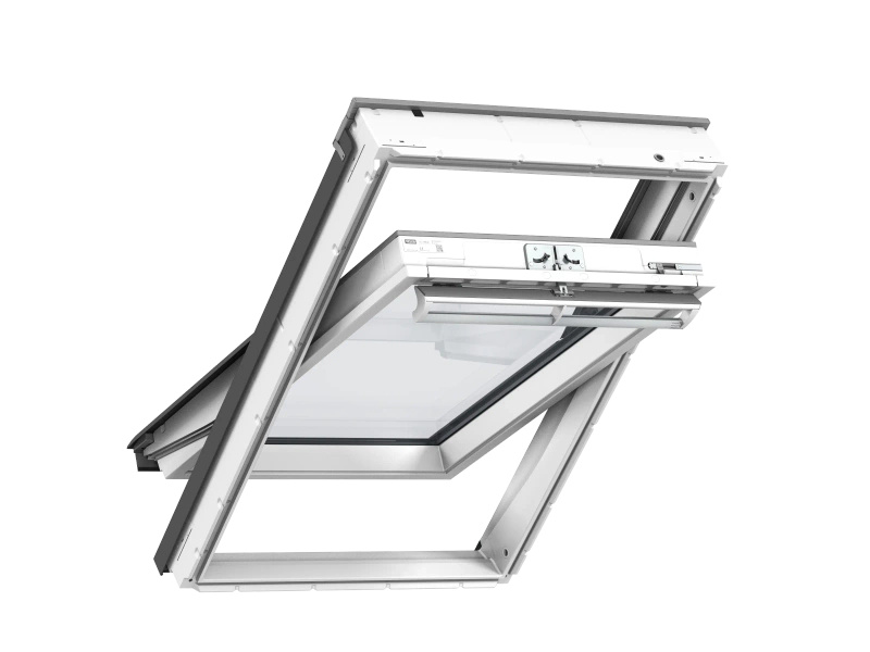 Okno dachowe Velux GGU SK06 0068 RAL 7043  114x118 3-szybowe drewniano-poliuretanowe