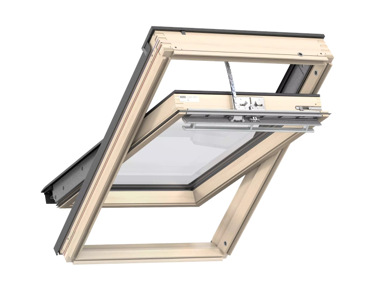 Okno dachowe Velux GLL MK06 106130 RAL 7043 78x118 3-szybowe drewniane