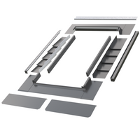 Kołnierz do okna dachowego Fakro ELV-T RAL 7022 94x78 do pokryć łuskowych