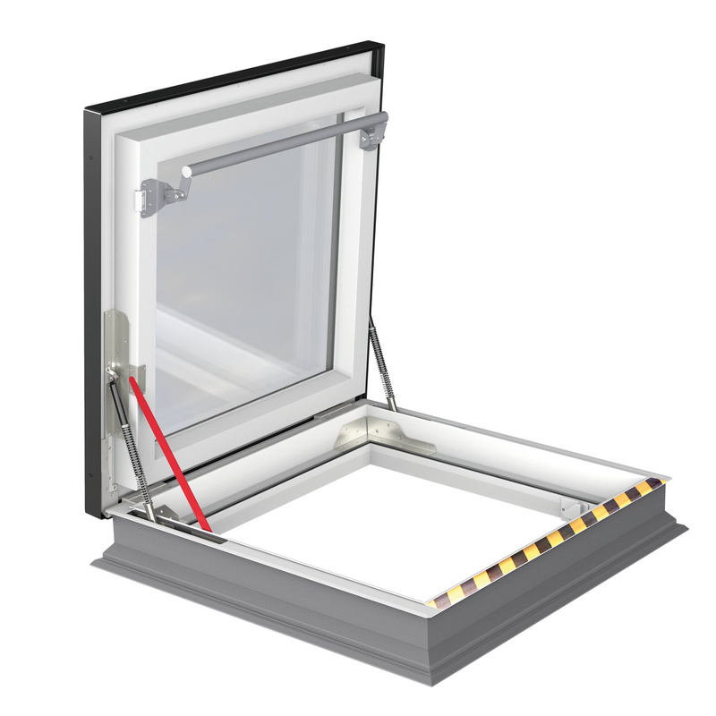 Okno do dachu płaskiego Fakro DRG P2 90x90 2-szybowe manualne