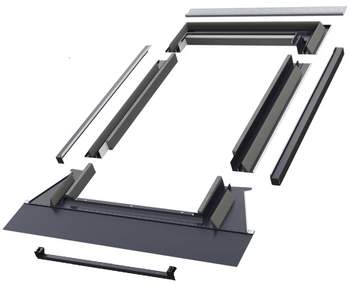 Kołnierz do okna dachowego Fakro EHV-AT RAL 7016 78x118 do pokryć wysokoprofilowanych