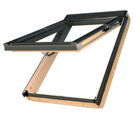 Okno dachowe FAKRO FPP-V U5 RAL 7022 94x140 3-szybowe - wyprzedaż