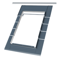 Kołnierz do okna dachowego OKPOL L RAL 7016 134x98 do pokryć łuskowych