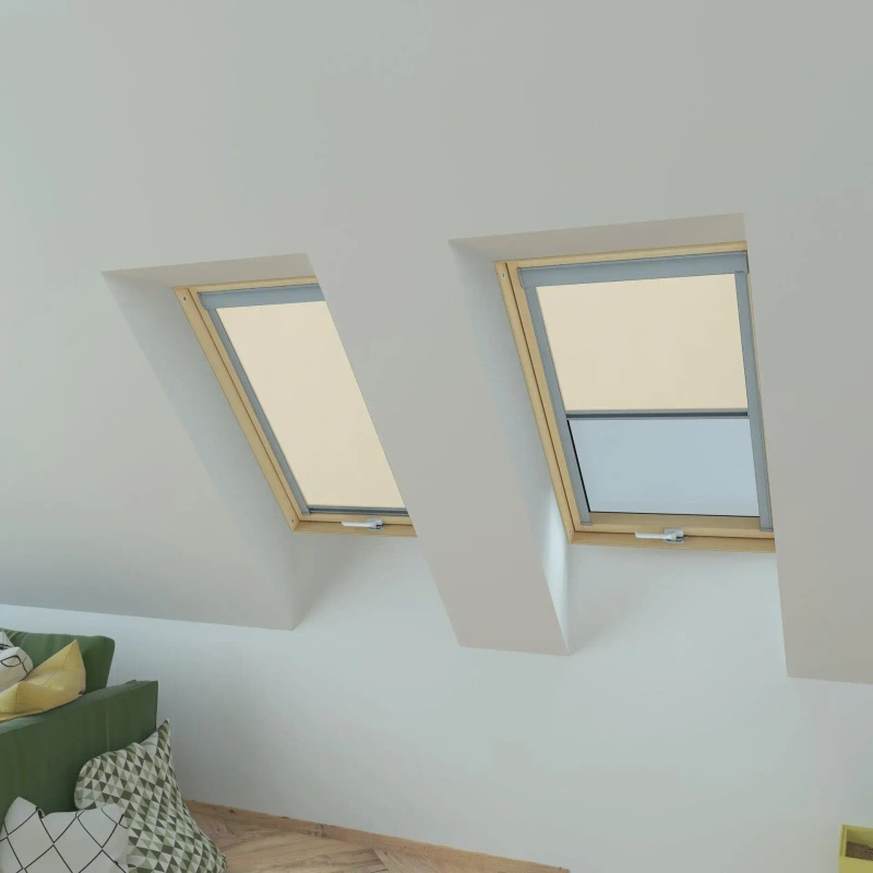 Roleta wewnętrzna do okna dachowego Fakro ARP/002 66x98 rozpraszająca manualna