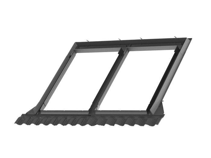 Kołnierz do okna dachowego Velux EKW MK06 2021M RAL 7043 78x118 kombi do pokryć wysokoprofilowanych
