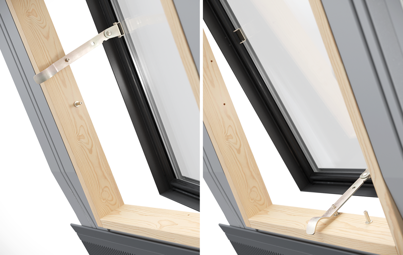 Wyłaz dachowy ROOFLITE+ Fenstro K300 45x73 z ogranicznikiem