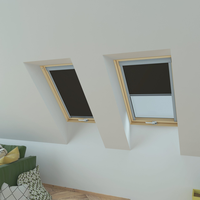 Roleta wewnętrzna do okna dachowego Fakro ARP/220 78x78 rozpraszająca manualna