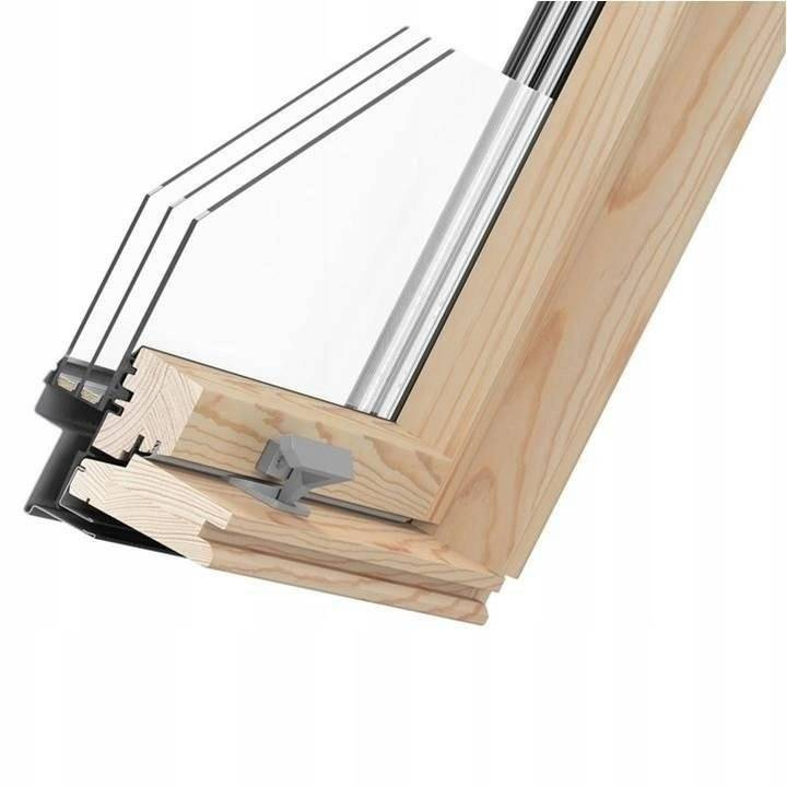 Okno dachowe ROOFLITE+ TRIO PINE 78x118 3-szybowe + kołnierz