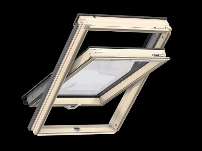 Okno dachowe Velux GLL CK04 1061B RAL 7043 55x98 3-szybowe drewniane