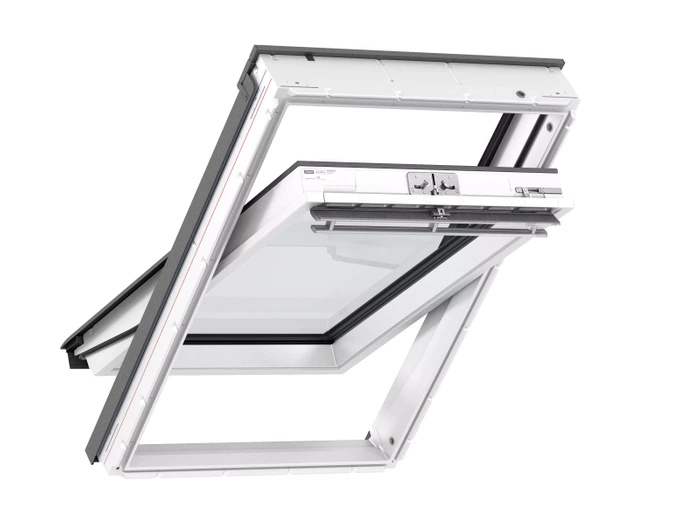 Okno dachowe Velux GLU MK10 0061 RAL 7043 78x160 3-szybowe drewniano-poliuretanowe