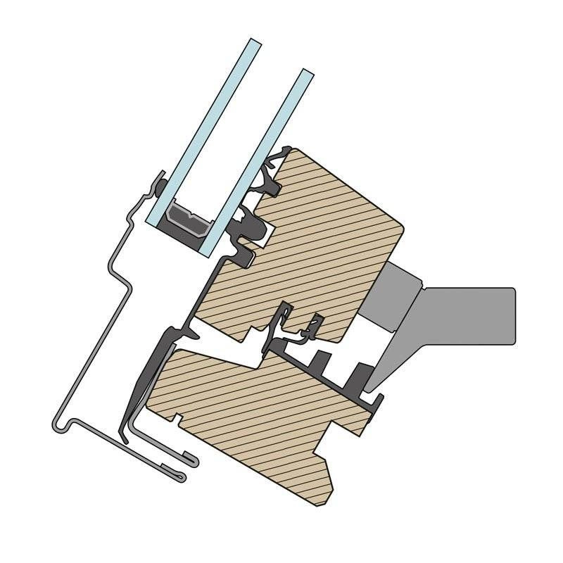 Okno dachowe ROOFLITE+ Slim VENT DVY M8A B900 drewniane 2-szybowe 78x140