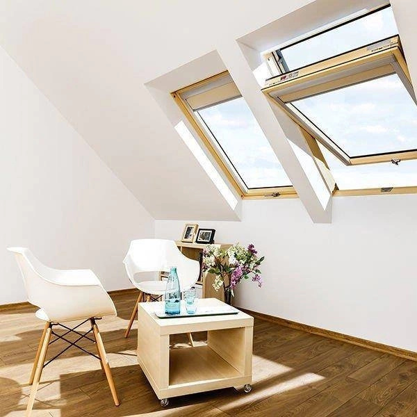 Zestaw okno dachowe FAKRO FTP-V U41 GPMX 78X140 3-szybowe + kołnierz EHV-AT RAL 7022