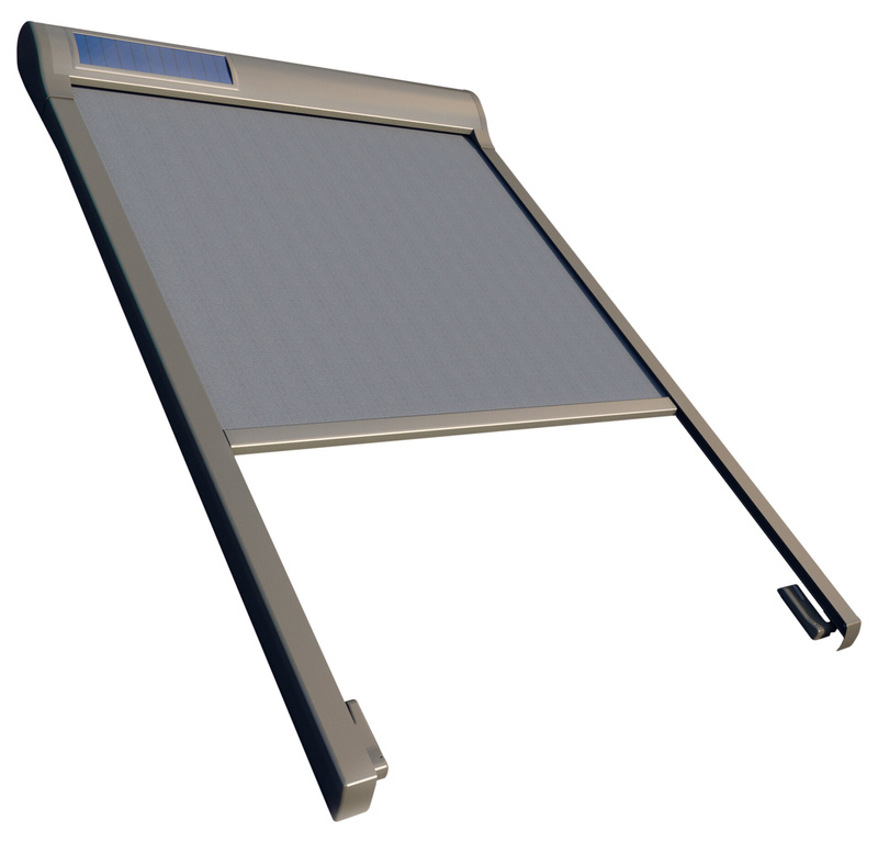 Markiza zewnętrzna do okna dachowego Fakro AMZ ZW Sol 089 RAL 9005 RC 94x140 solarna