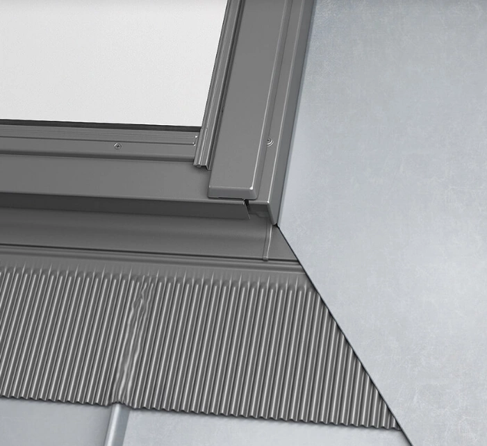 Kołnierz do okna dachowego ROOFLITE+ SSX 114x118 do pokryć na rąbek stojący