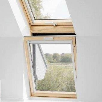 Okno dachowe kolankowe VELUX VFE PK31 3066 94x60 3-szybowe drewniane