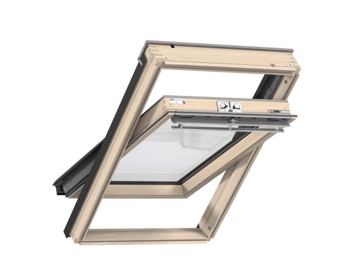 Okno dachowe Velux GLL MK08 1561B 78x140 3-szybowe drewniane czarne