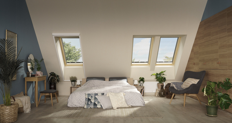 Okno dachowe Velux GLL SK06 1061 RAL 7043 114x118 3-szybowe drewniane