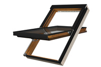 Okno dachowe Fakro PTP-V/GO U4 RAL 9005 55x78 3-szybowe PVC