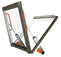 Okno oddymiające Fakro FSU P2 RAL 7022 78x140 2-szybowe drewniano-poliuretanowe