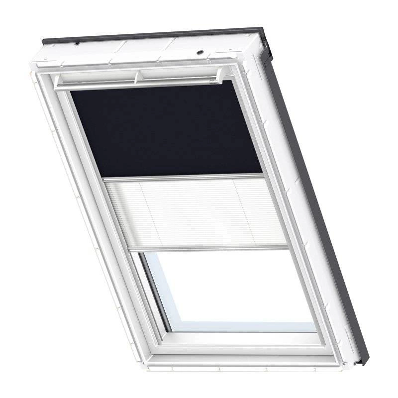 Roleta wewnętrzna do okna dachowego VELUX DFD FK04 0705S 66x98 zaciemniająco-plisowana