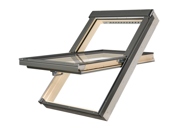 Okno dachowe Fakro PTP-V/PI U4 RAL 7022 78x98 3-szybowe PVC
