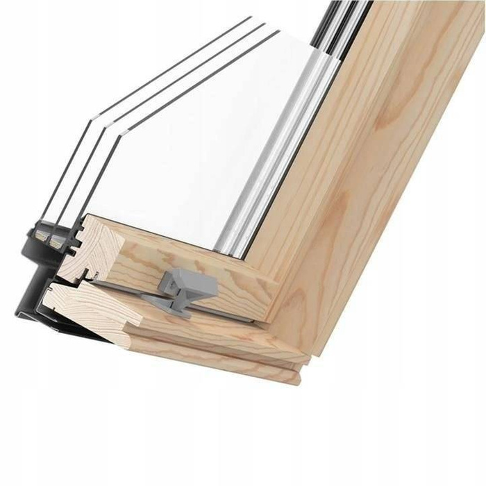 Okno dachowe ROOFLITE+ TRIO PINE 78x118 3-szybowe + kołnierz