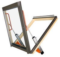 Okno oddymiające Fakro FSP P2 RAL 7022 114x118 2-szybowe drewniane