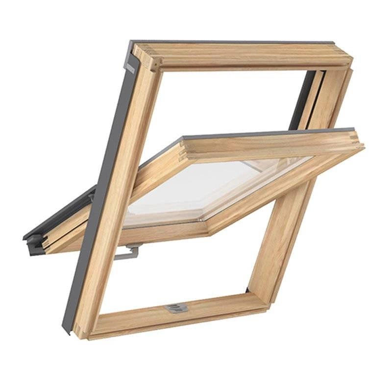 Okno dachowe ROOFLITE+ Solid Pine AAY M8A B900 drewniane 2-szybowe 78x140