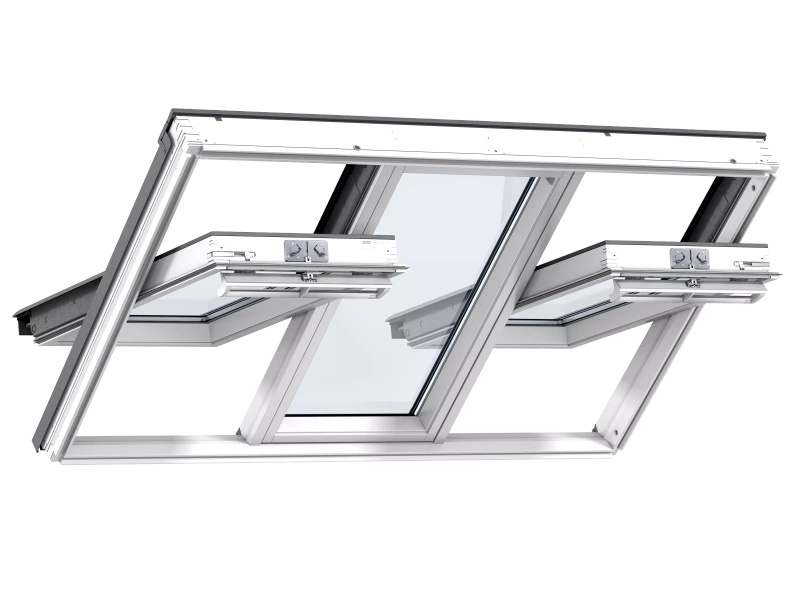 Okna dachowe 3w1 Velux GGLS FFKF06 2066 3-szybowe drewniane
